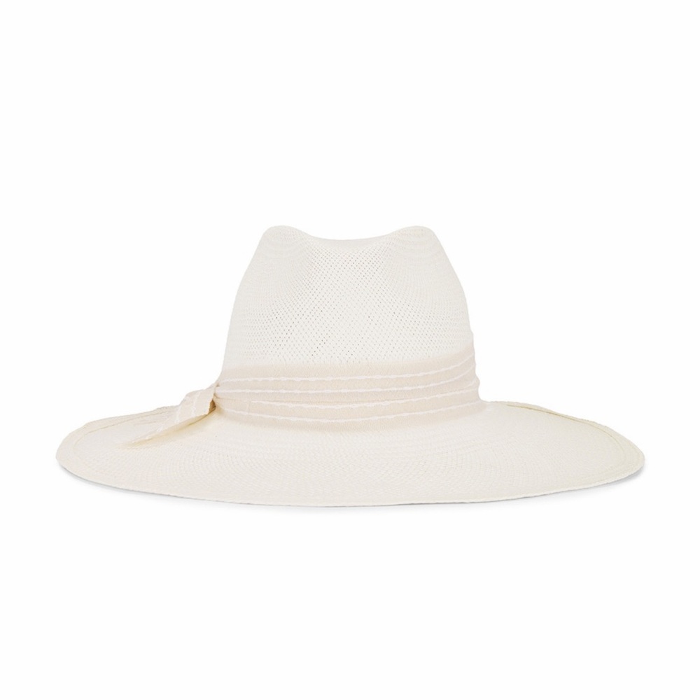 Hat Attack Revolve Michele Beach Summer Vacation Straw Panama Hat Bleach & Tan